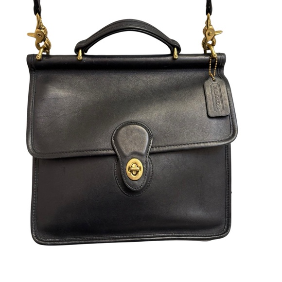 Coach Vintage Black Leather 9927 Dominican Republic Willis Bag